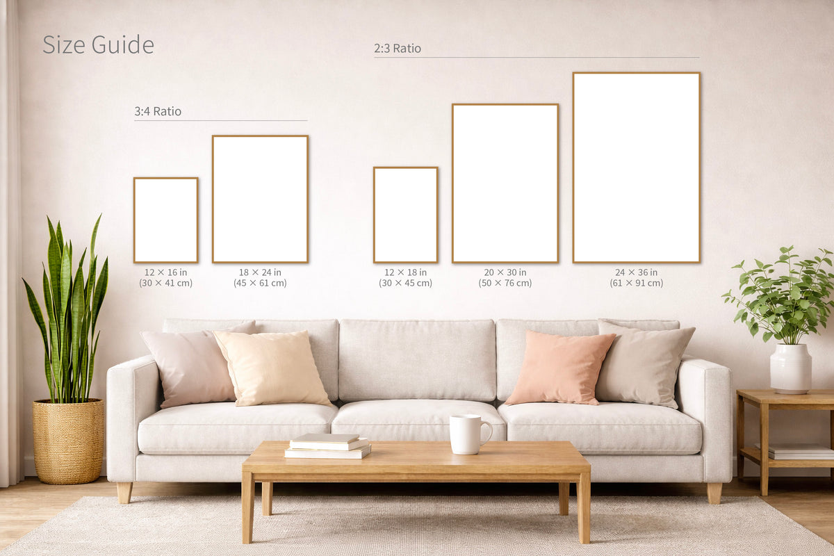 Japanese Shiba Inu Autumn Art – Maple Zen Dog Print, Minimalist Japandi Wall Decor (3:4 Edition)