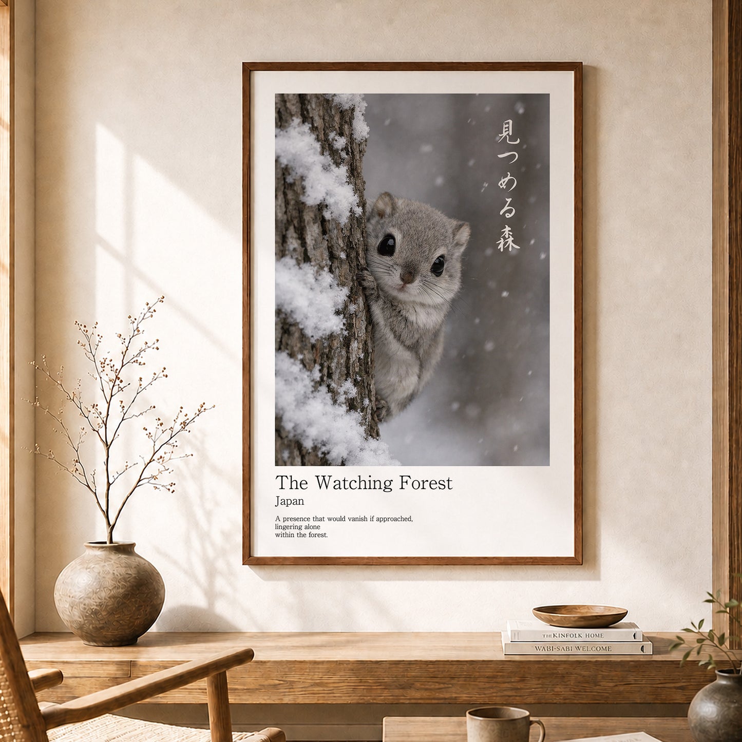 The Watching Forest – Japanese Flying Squirrel Wall Art Print (2:3 Edition)