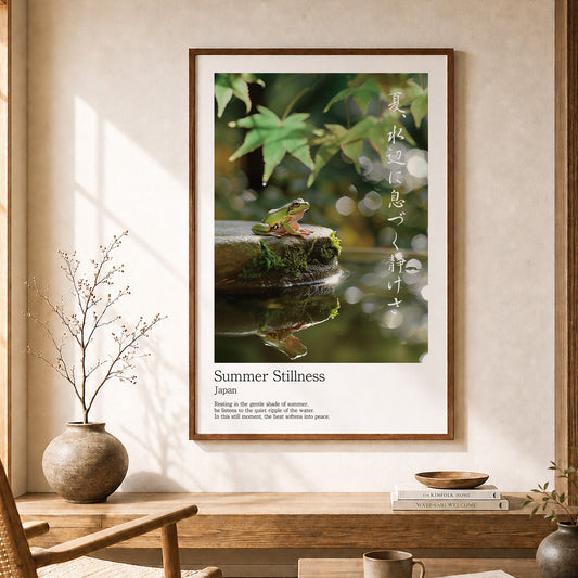 Summer Stillness – Japanese Tree Frog Wall Art Print (2:3 Edition)