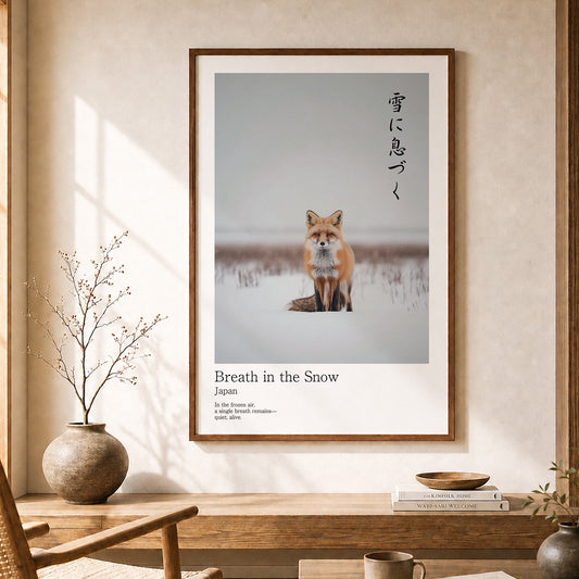 Breath in the Snow – Red Fox Wall Art Print (2:3 Edition)
