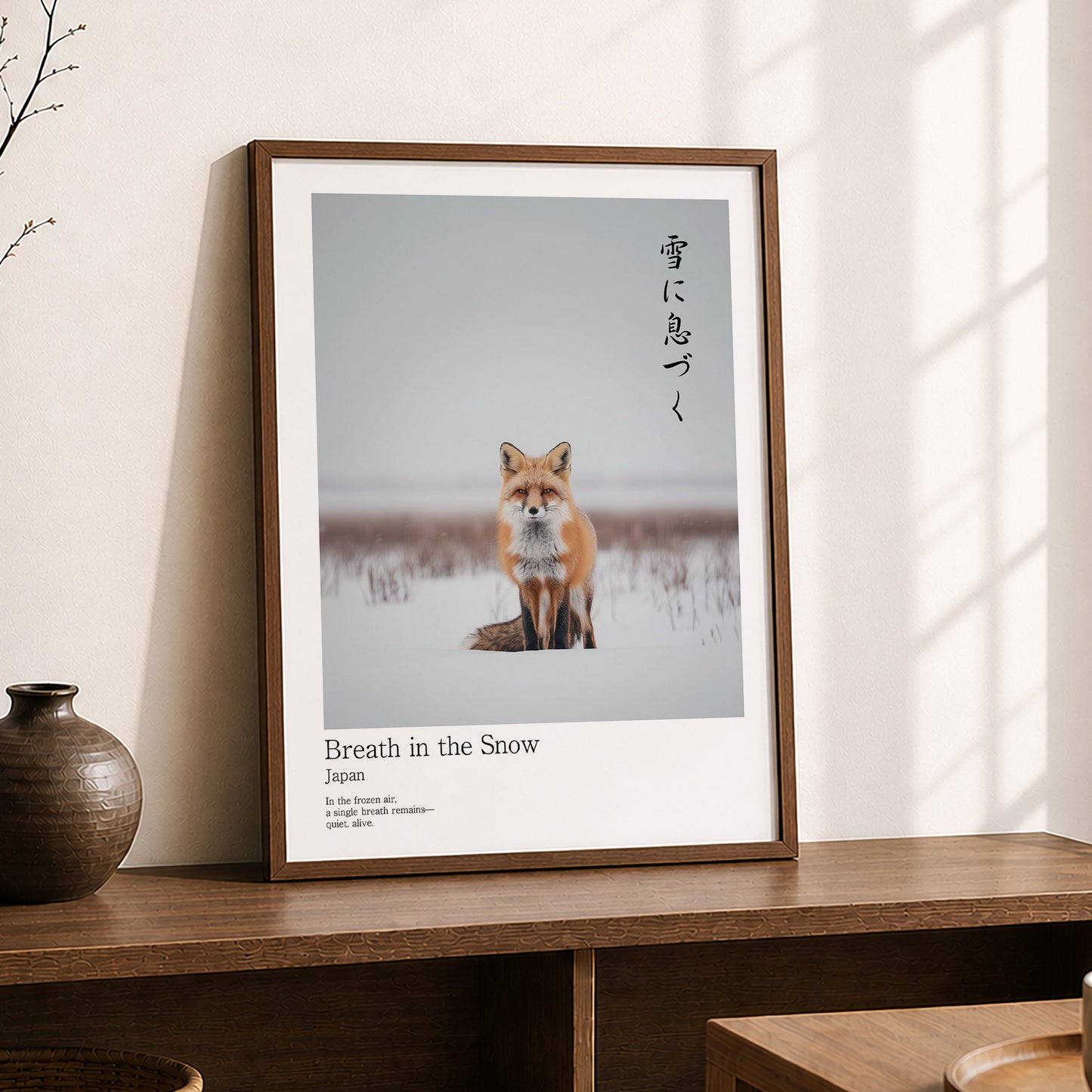 Breath in the Snow – Red Fox Wall Art Print (3:4 Edition)