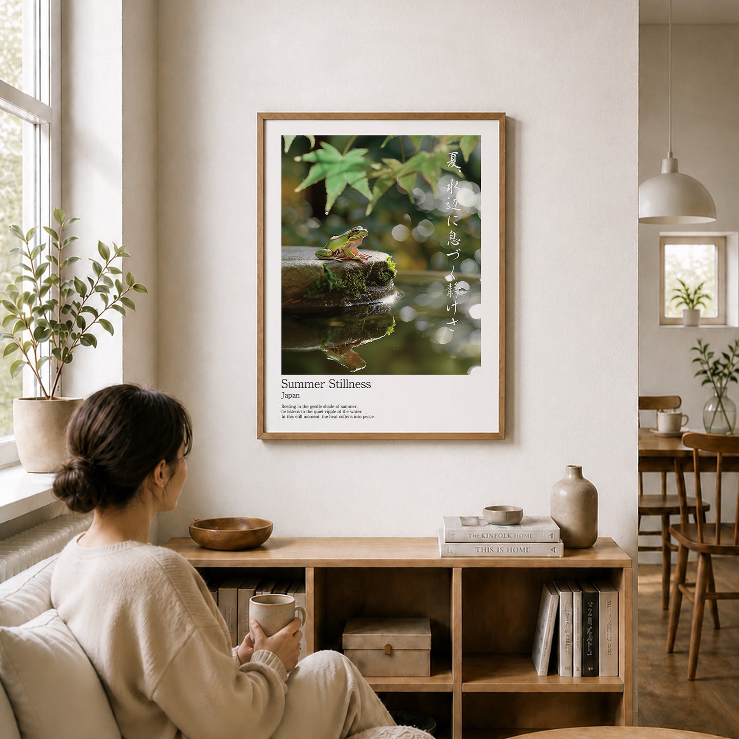 Summer Stillness – Japanese Tree Frog Wall Art Print (3:4 Edition)