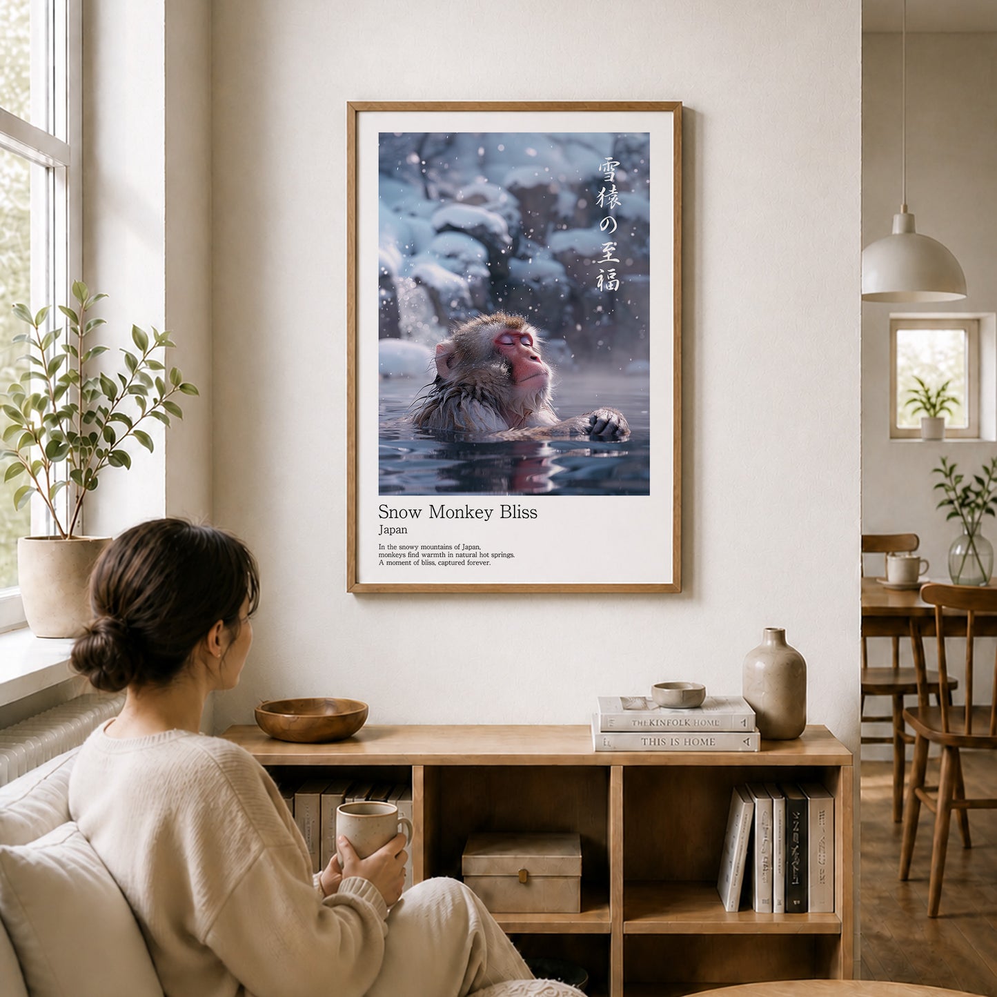 Snow Monkey Bliss – Japanese Snow Monkey Wall Art Print (2:3 Edition)