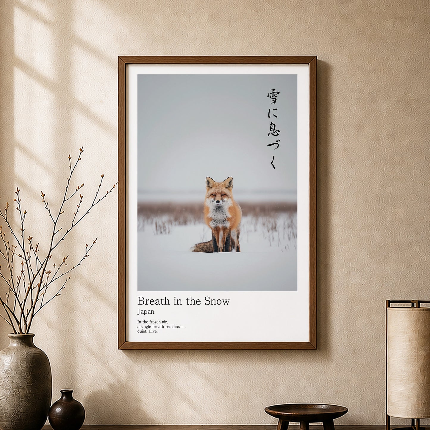 Breath in the Snow – Red Fox Wall Art Print (2:3 Edition)