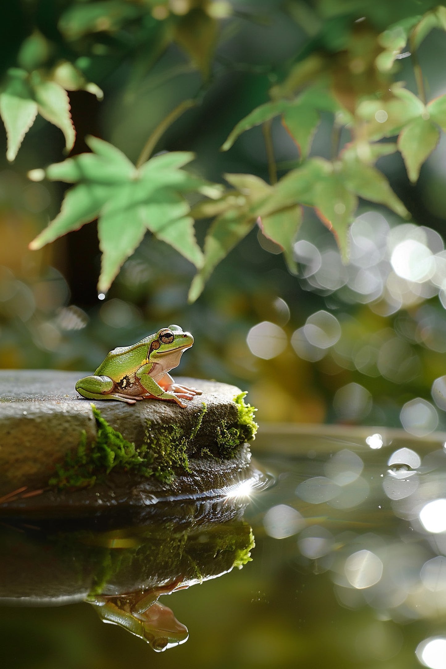 Summer Stillness – Japanese Tree Frog Wall Art Print (2:3 Edition)