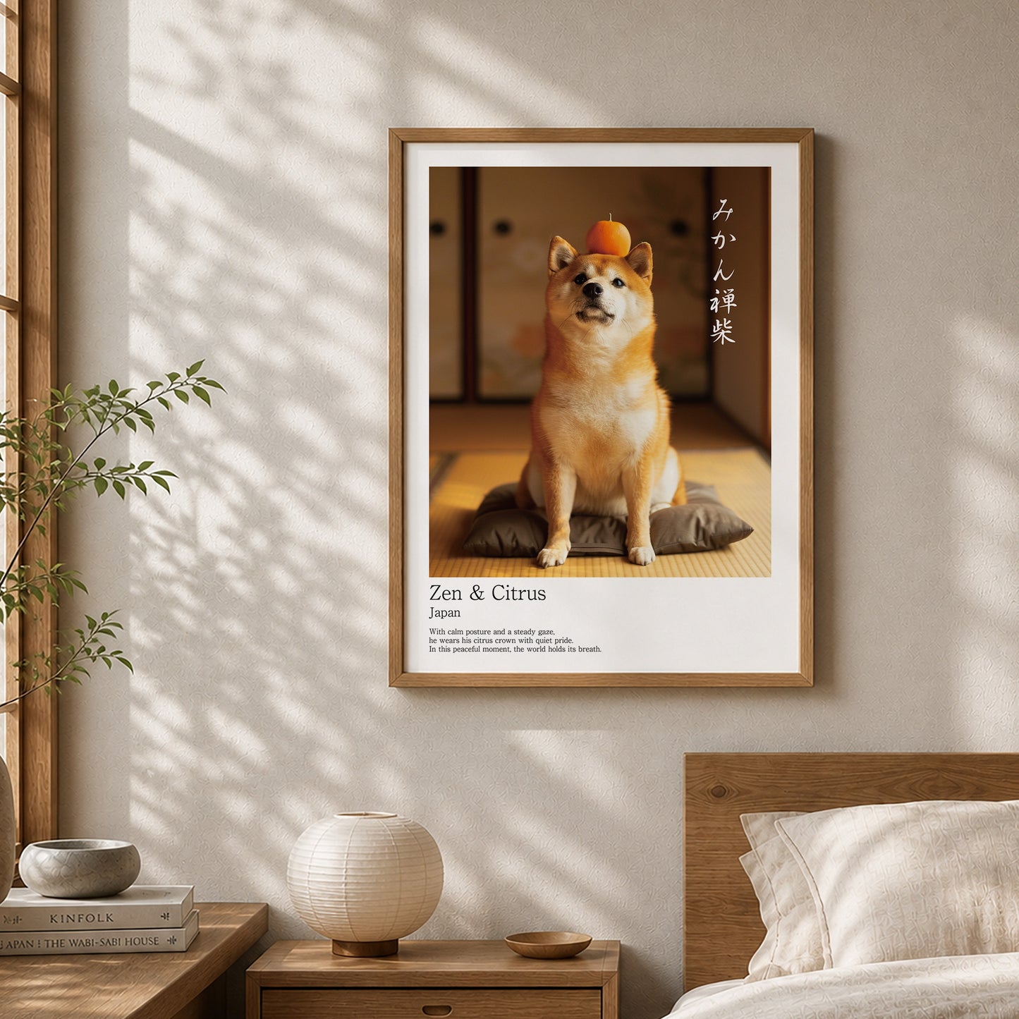 Zen & Citrus – Japanese Shiba Inu Art Print (3:4 Edition)