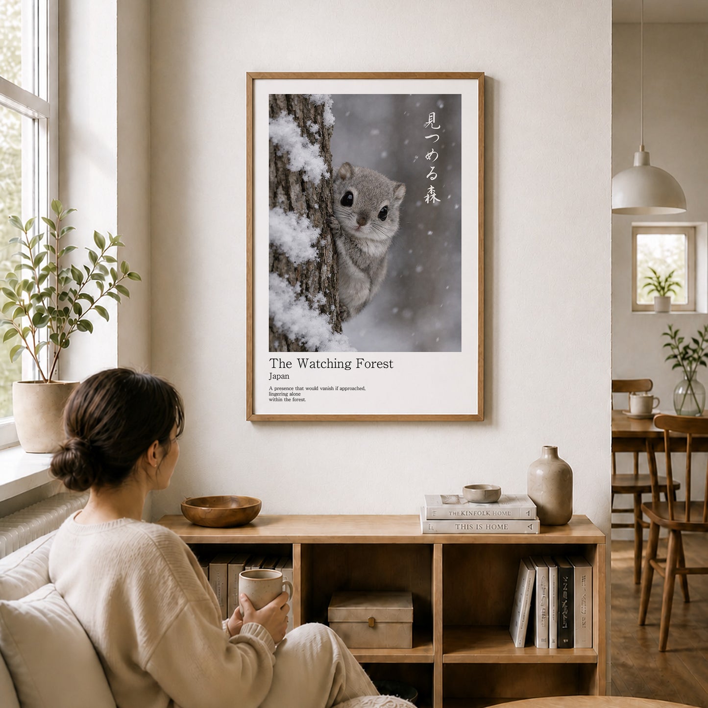 The Watching Forest – Japanese Flying Squirrel Wall Art Print (2:3 Edition)