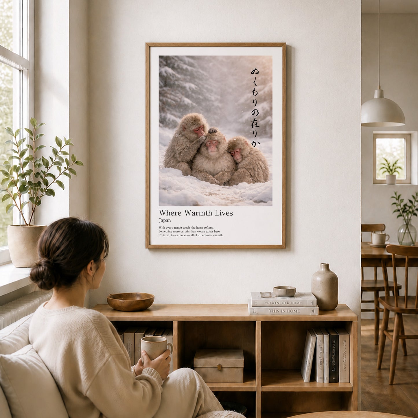 Where Warmth Lives – Japanese Snow Monkey Wall Art Print (2:3 Edition)