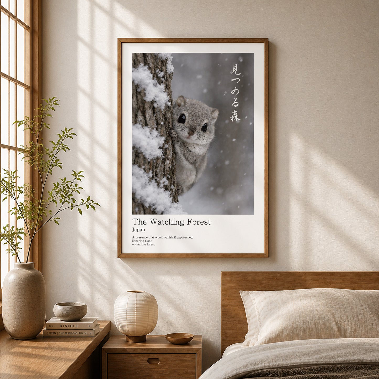 The Watching Forest – Japanese Flying Squirrel Wall Art Print (2:3 Edition)