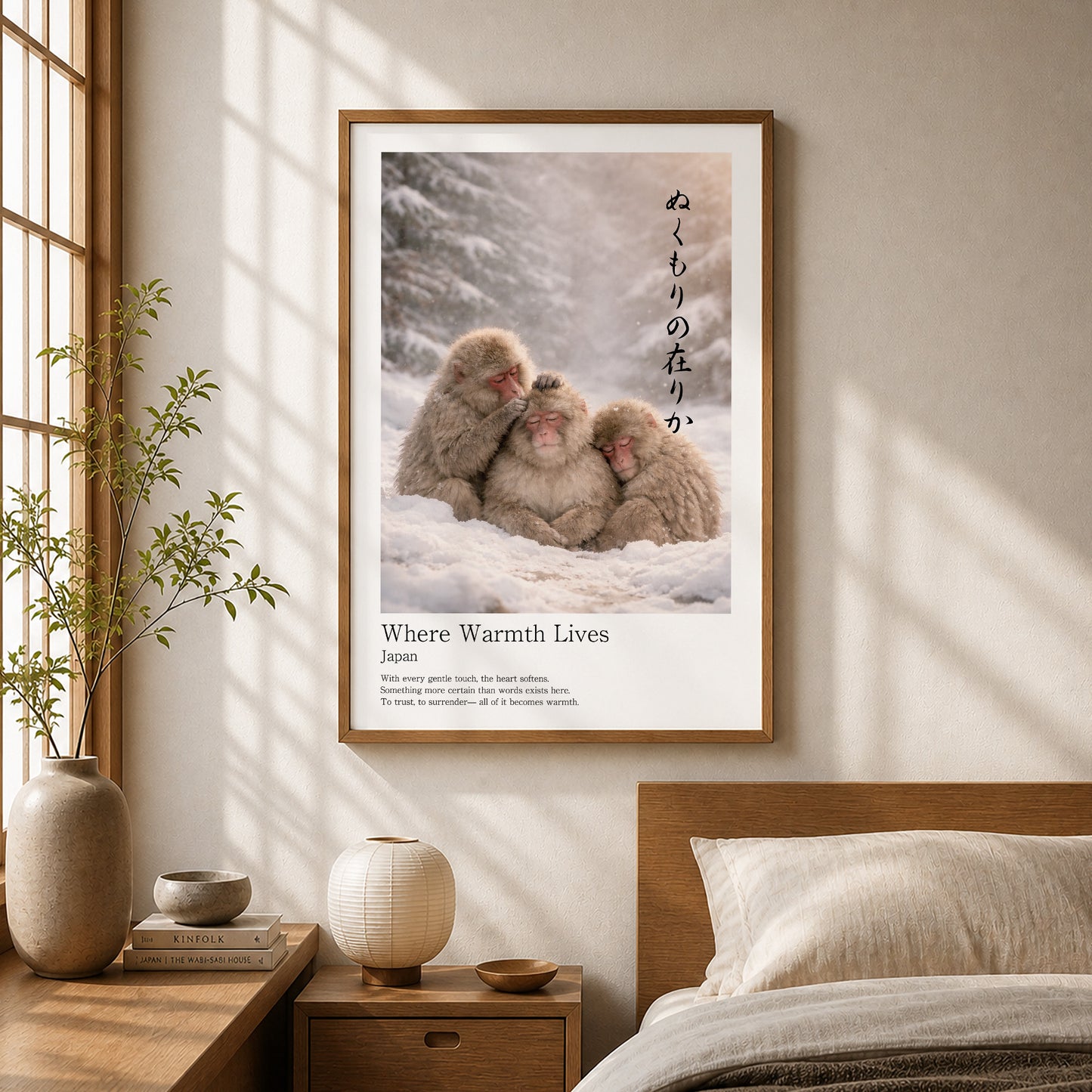 Where Warmth Lives – Japanese Snow Monkey Wall Art Print (2:3 Edition)