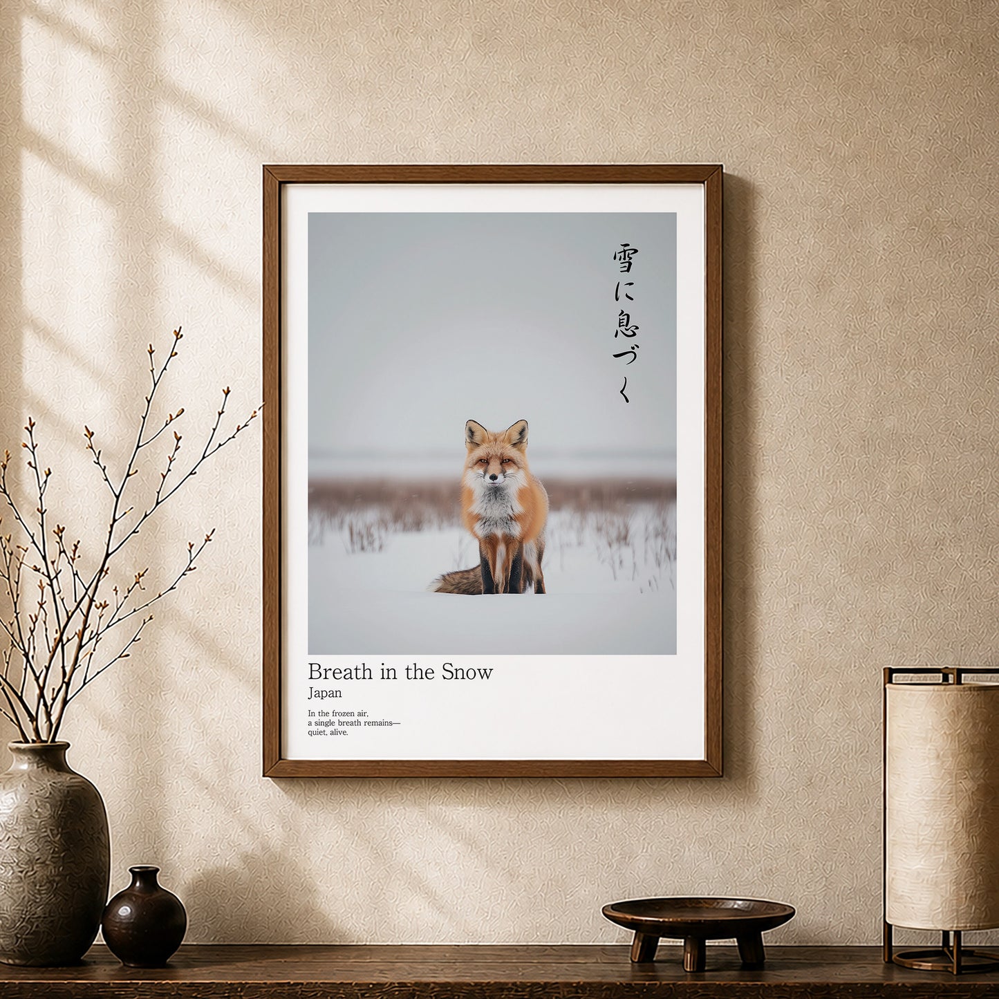Breath in the Snow – Red Fox Wall Art Print (3:4 Edition)