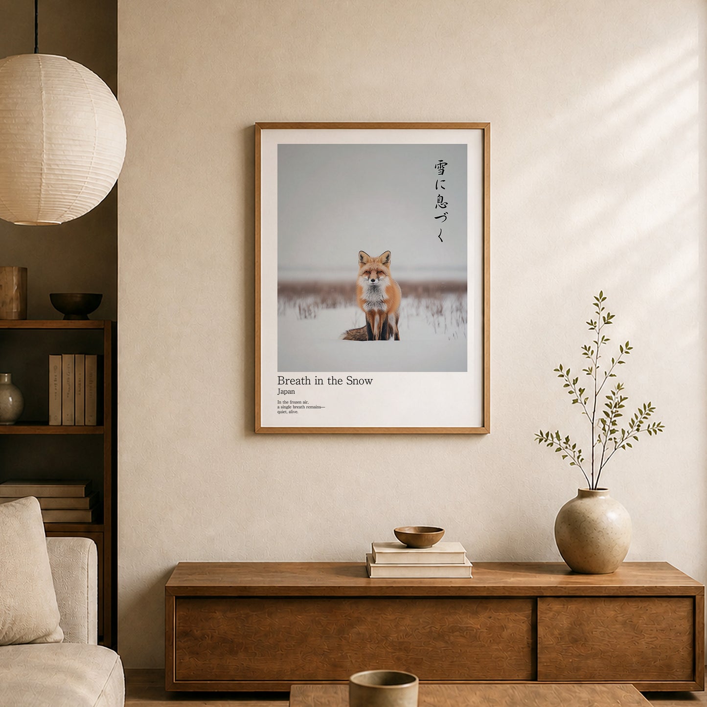 Breath in the Snow – Red Fox Wall Art Print (3:4 Edition)