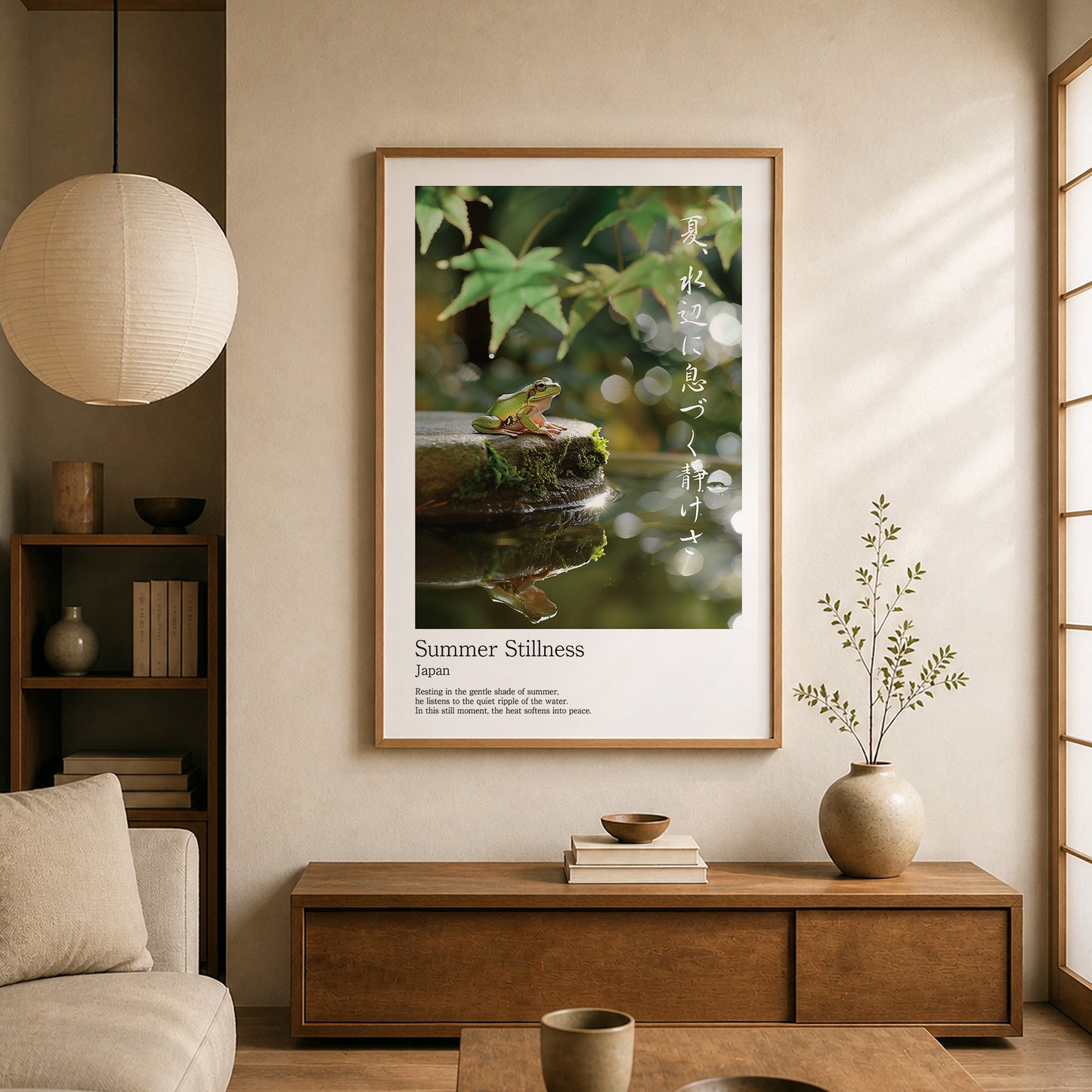 Summer Stillness – Japanese Tree Frog Wall Art Print (2:3 Edition)