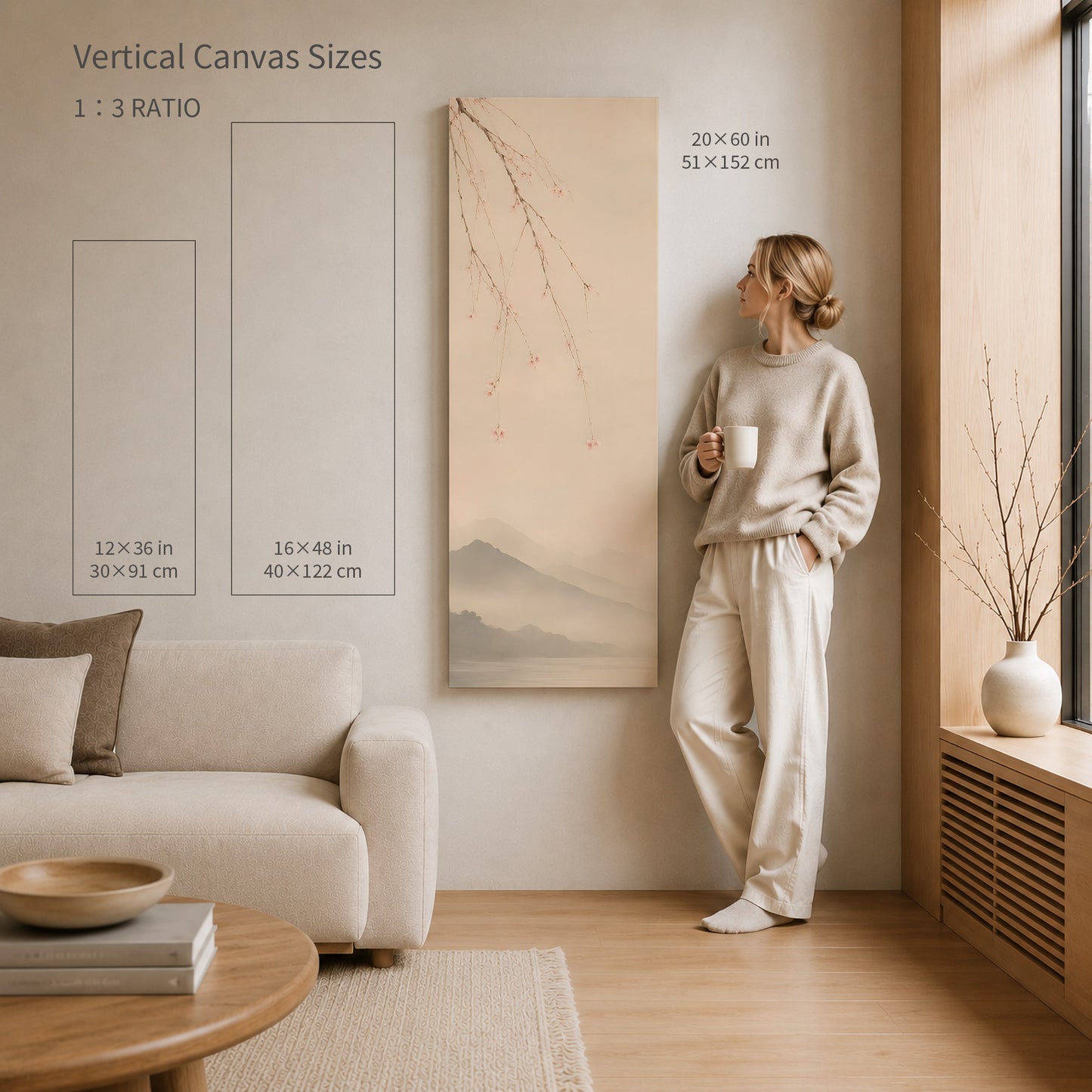 Shidare Zakura Canvas Art – Japanese Cherry Blossom Wall Decor